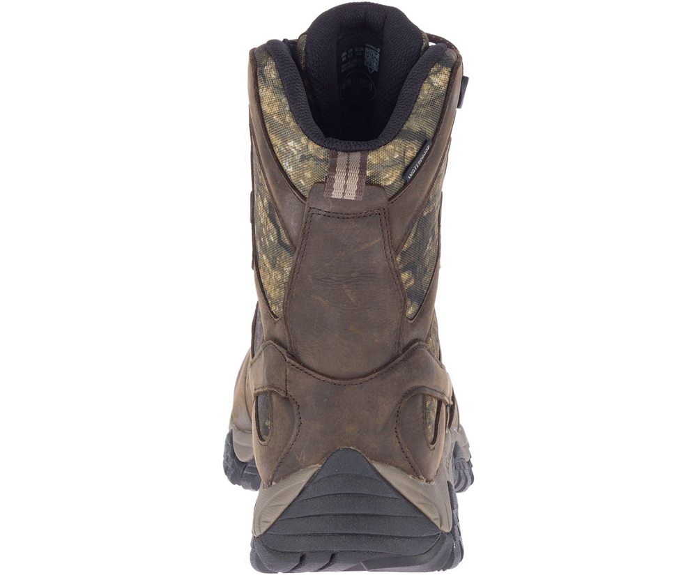 Merrell Work Boots Brown - Moab Timber 8\" Waterproof SR - Mens 35VBQYCMZ